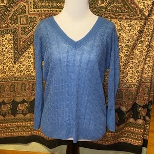 Thin blue mid sleeve sweater, worn frequently from J Crew